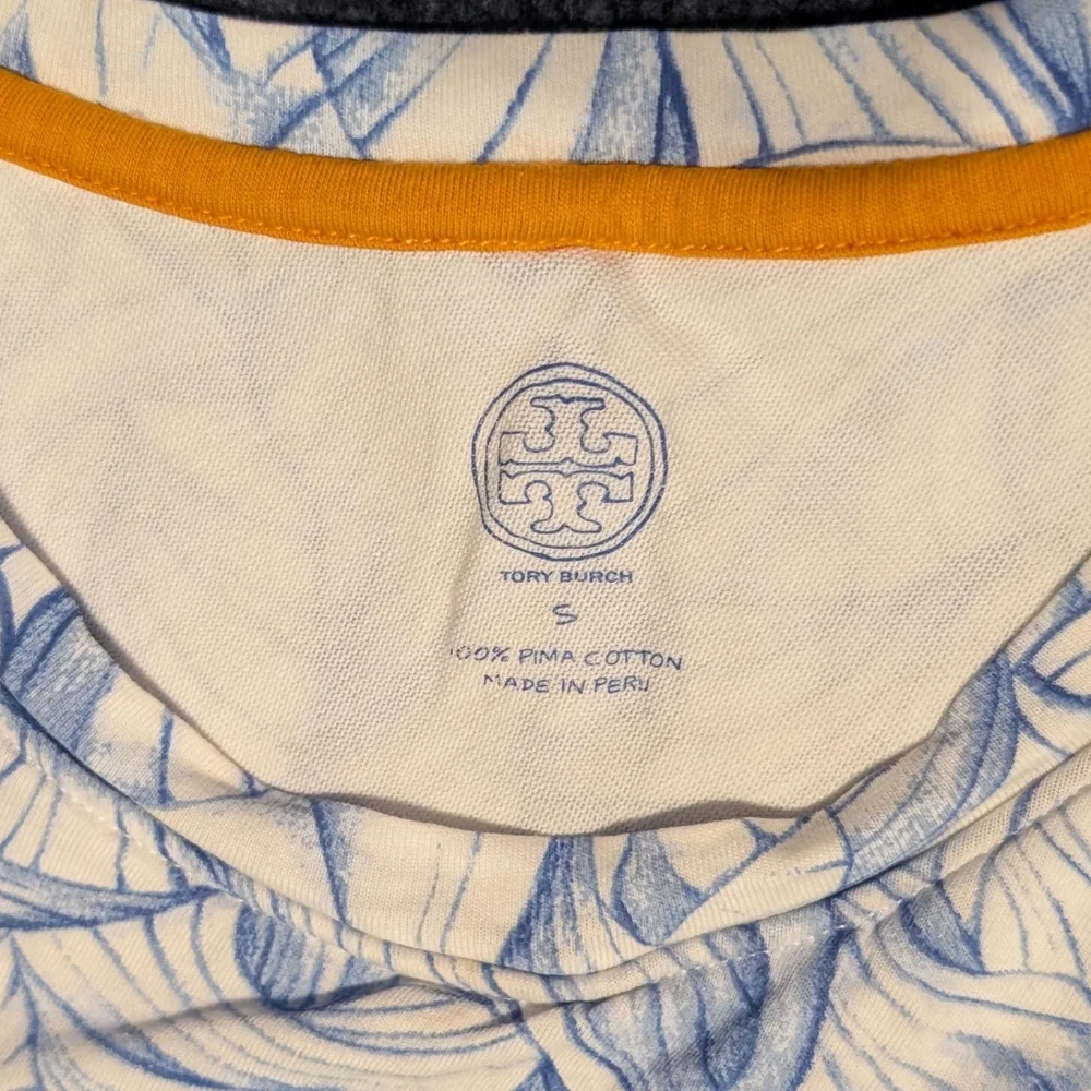 Tory Burch Kaley White Ellora Dress Blue White S Small
